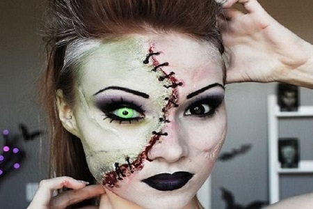 Страшный макияж на Хэллоуин Руденко Мелитополь (9)
